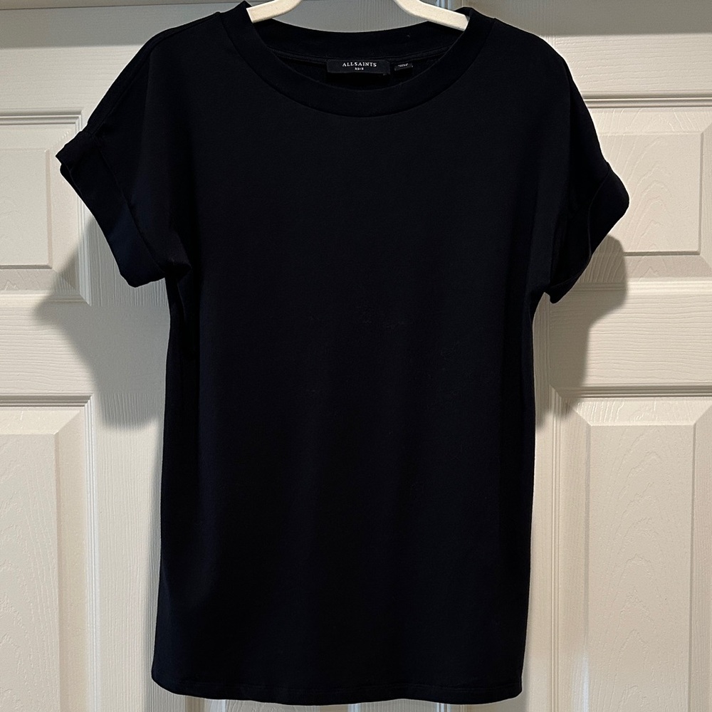 All Saints Classic Black Short Sleeve Tee
